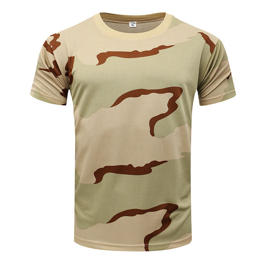 Camouflage Short-sleeved Men's Quick-drying Training T-shirt