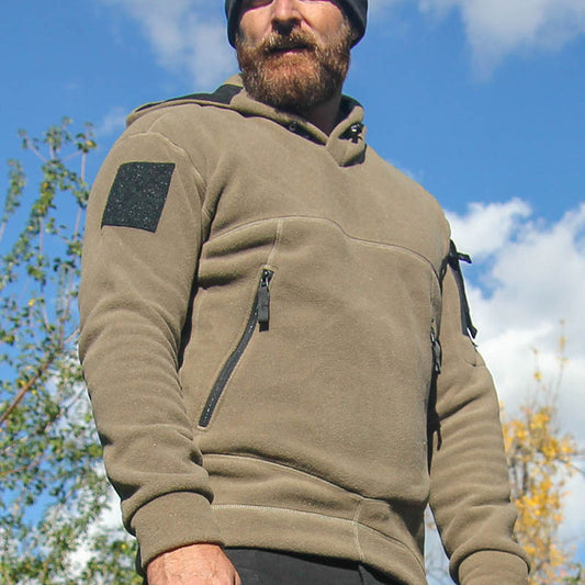 Sudadera con capucha de vellón polar en cuatro colores