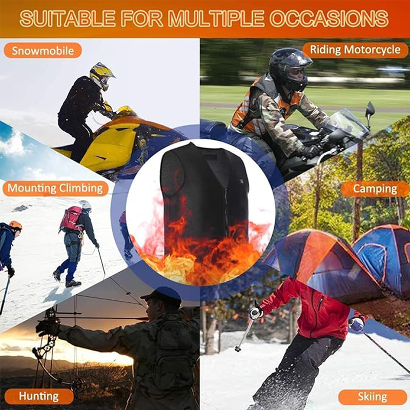 USB Rechargeable Warm Electrically Heated Vest Outdoor Hiking For Men And Women Hunting Camping Skiing Riding