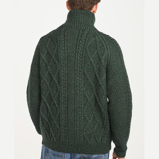 Men's Vintage Knitted Stand Collar Zipper Cardigan