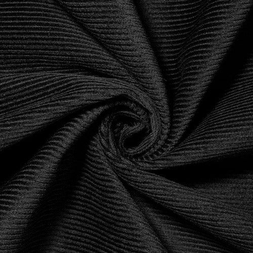 Men's Vintage Black Corduroy And Brown Suede Quarter-Zip Fleece Lapel Long-Sleeved Sweatshirt