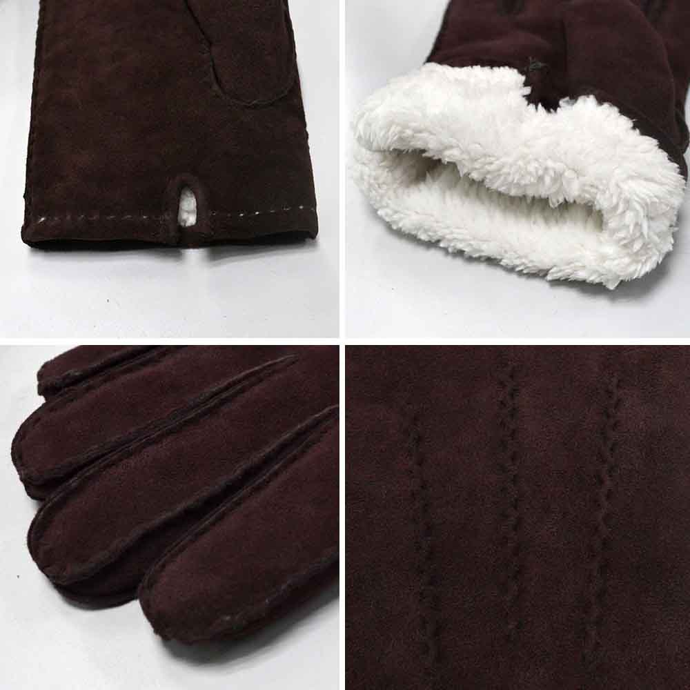 Unisex Fur Winter Sheepskin Five-finger Enlarged Thickened Foreign Trade Gloves