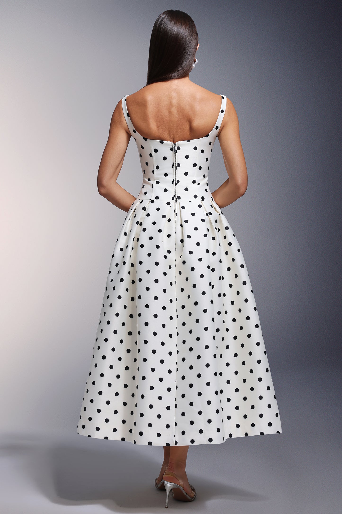 Zada ärmelloses Wave Point Maxikleid