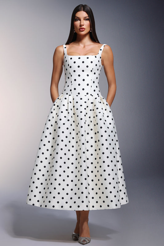 Zada ärmelloses Wave Point Maxikleid