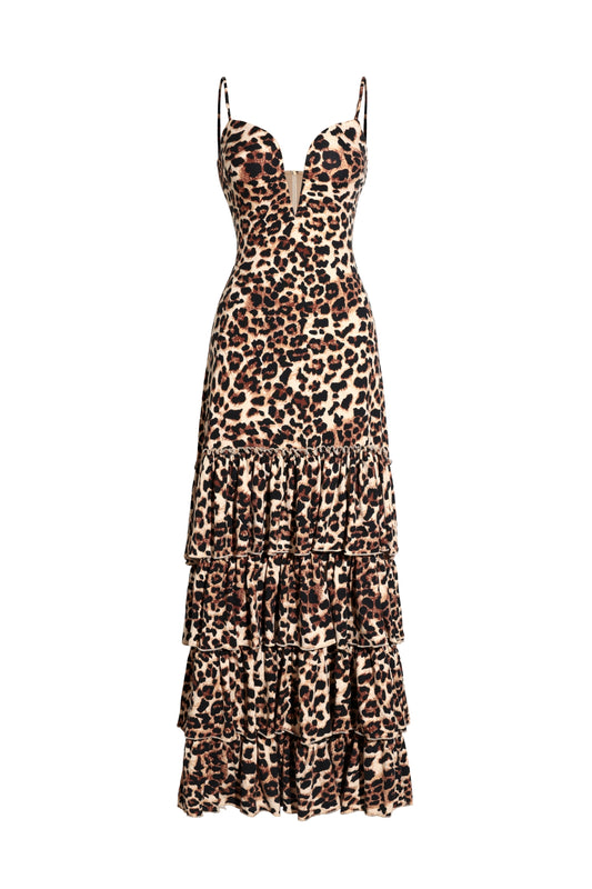 Zambezi Deep-V Ärmelloses Rüschendes Rückenfreies Maxikleid