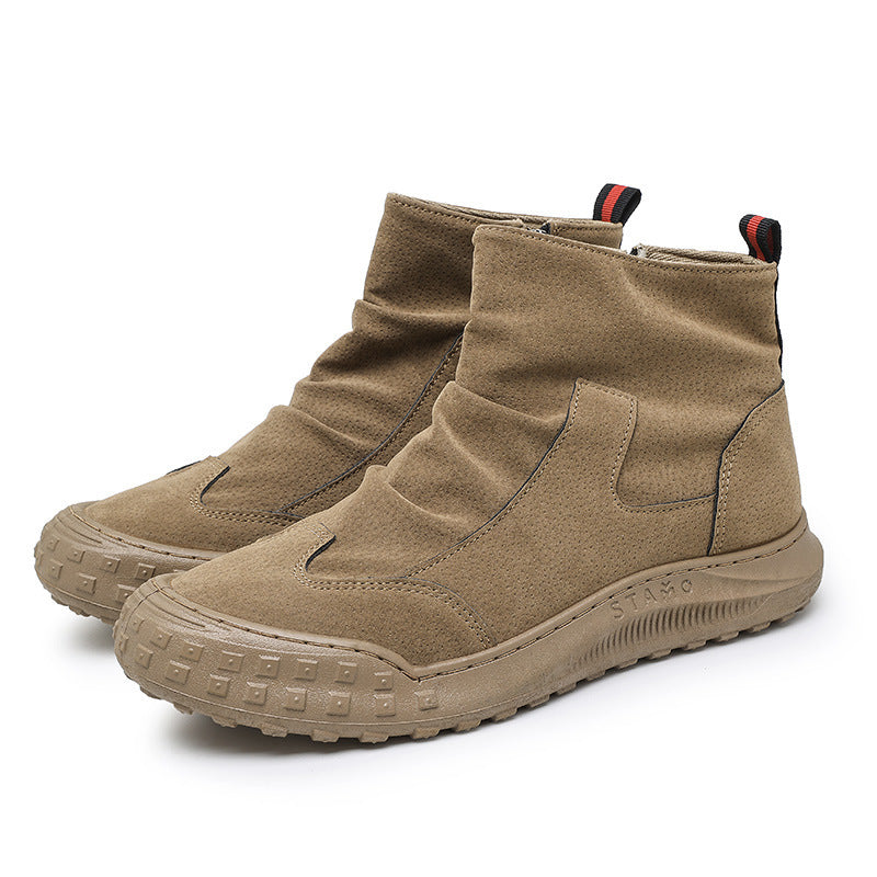 Stylish High-Top Sneaker Boots For Men - Perfect For Casual And Outdoor Adventures