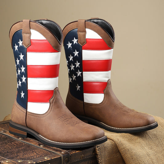 Patriotic American Flag Cowboy Boots For Festive Occasions