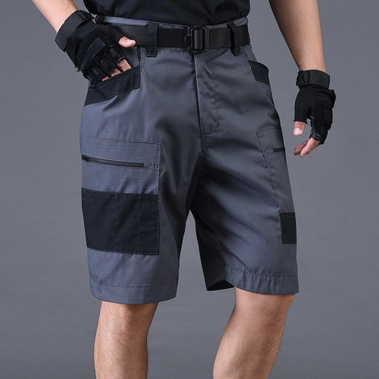 Multi-pocket Multi-zipper Quick Drying Waterproof Camouflage Men Shorts