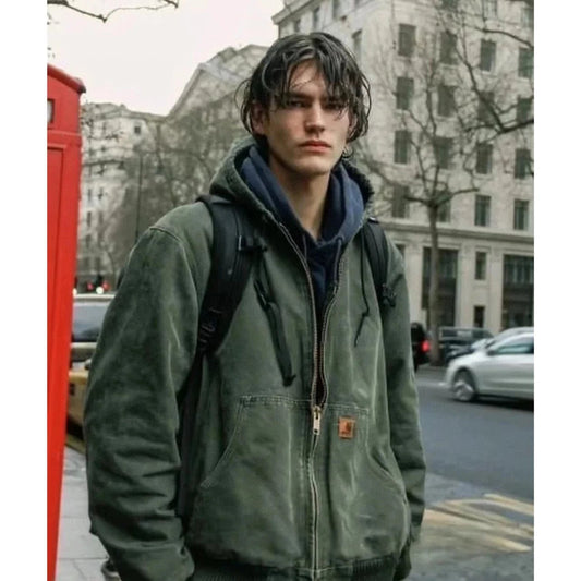 Carhartt J25 Heavyweight Washed J130 Hooded Jacket, American Vintage Distressed Style