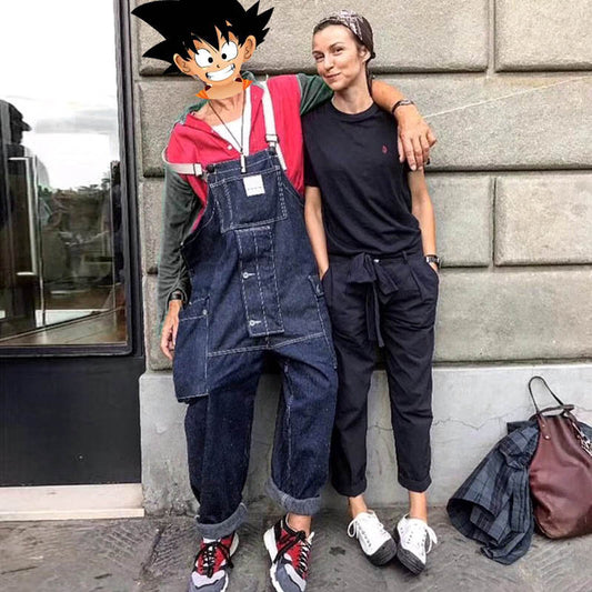 Blue Denim Overalls for Men Workwear Plus Size