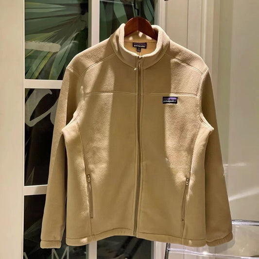 Men's Retro Pile Fleece Jacket outdoor Fleece Jacekt Coat