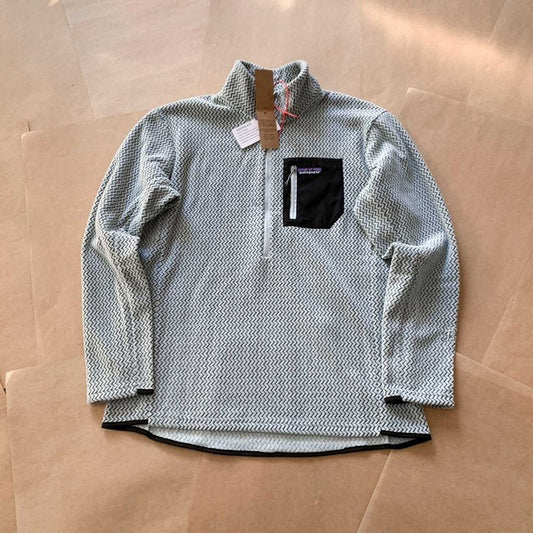 outdoor Men's R1 TechFace Fleece Jacket Warm, Stretchy and Breathable Fleece Jacket Coat