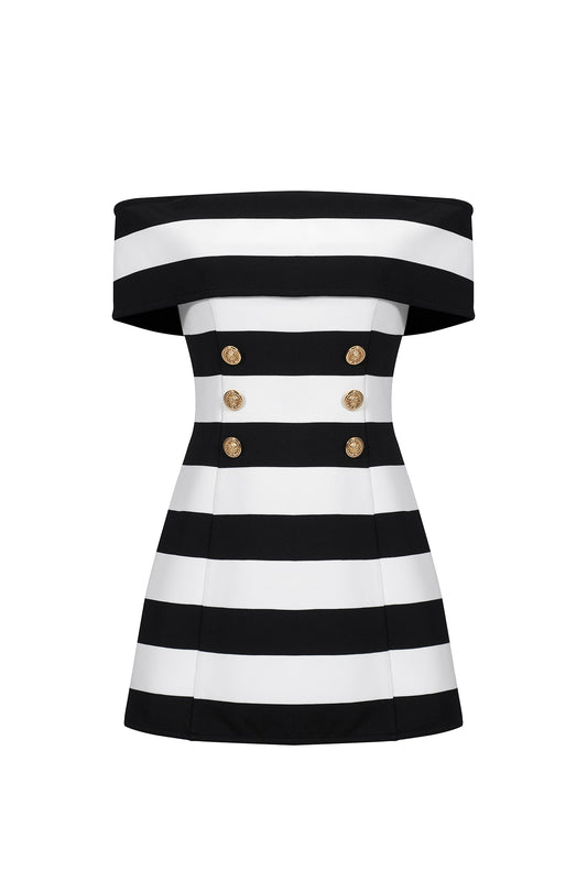 Yonce schulterfreies Bandagen-Minikleid