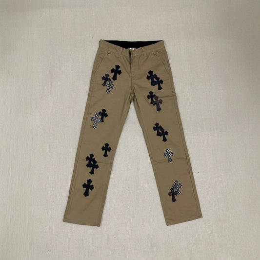 Edition Black White Zebra Stripe Cross Embroidery Straight Leg Vintage Washed Casual Jeans