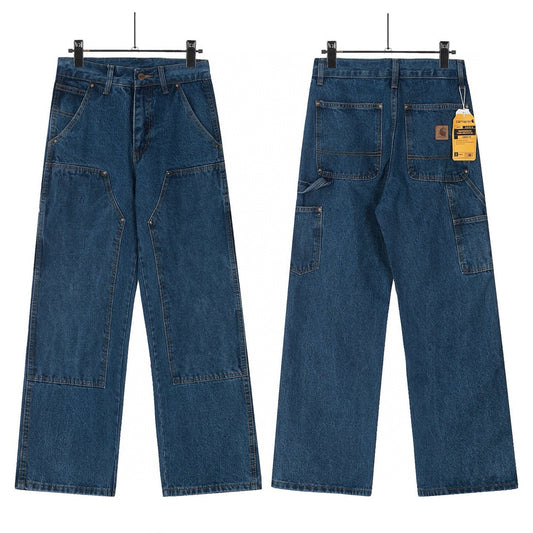 Carhartt B17 Loose Fit Heavy Washed Denim Work Pants High Quality American Style Carpenter Jeans
