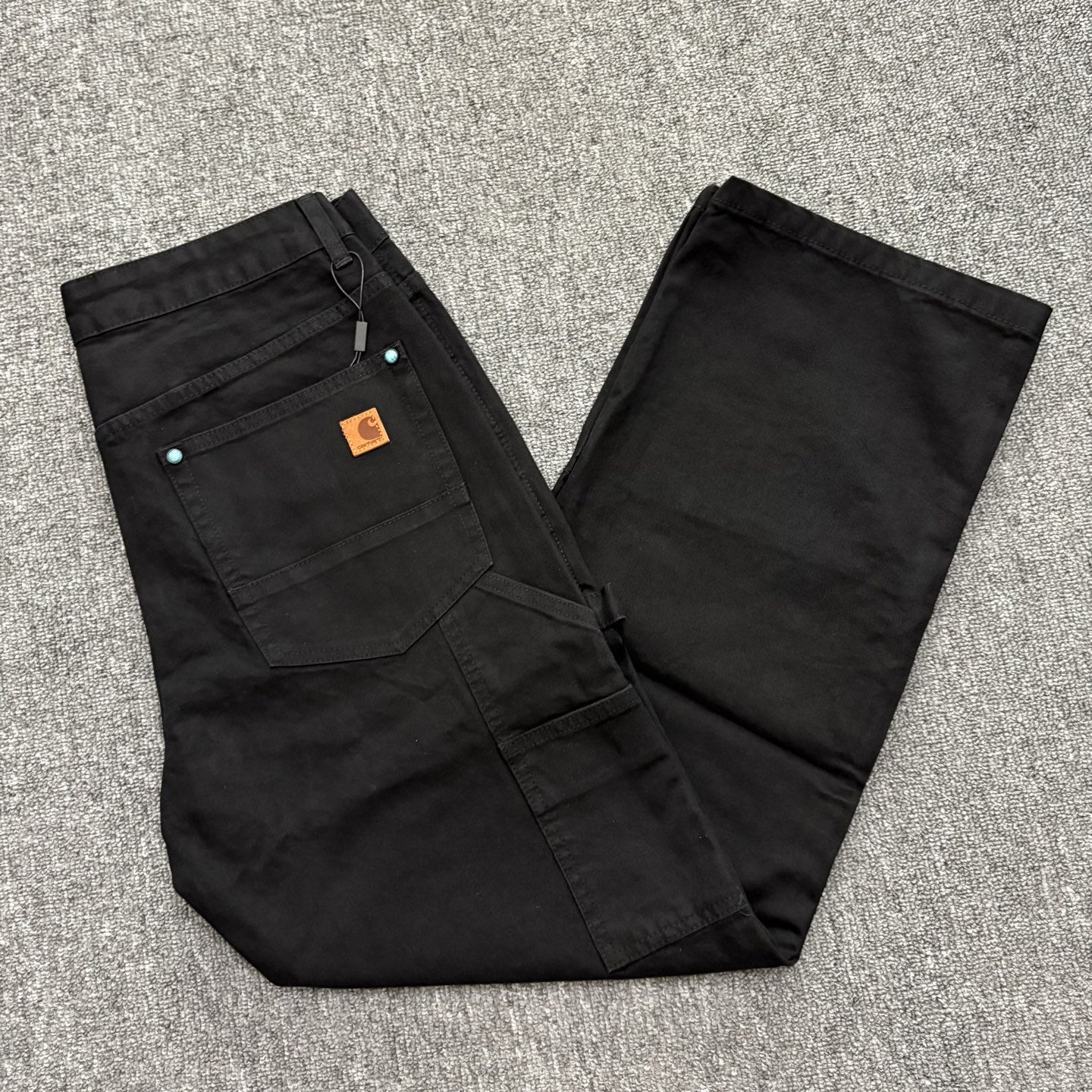Carhartt B136 Vintage Washed Double Knee Logger Work Pants Straight Leg American Streetwear Retro Workwear