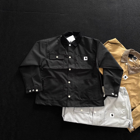 Carhartt WIP Michigan Coat Mens Long Sleeve Jacket with Lapel Durable Outerwear