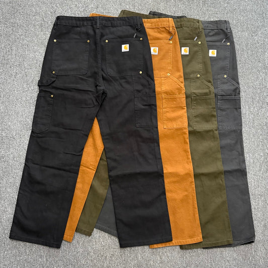 Carhartt B01 Double Knee Work Pants Multi Pocket Canvas Carpenter Pants for Men Women