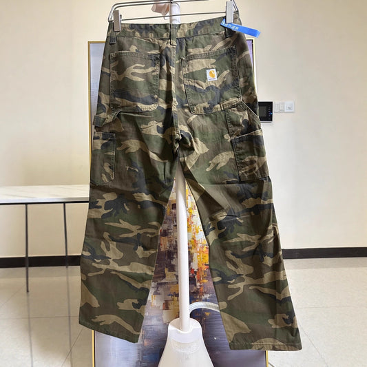 Carhartt Camo Carpenter Jeans High Quality Workwear Denim Pants for Men Casual and Durable