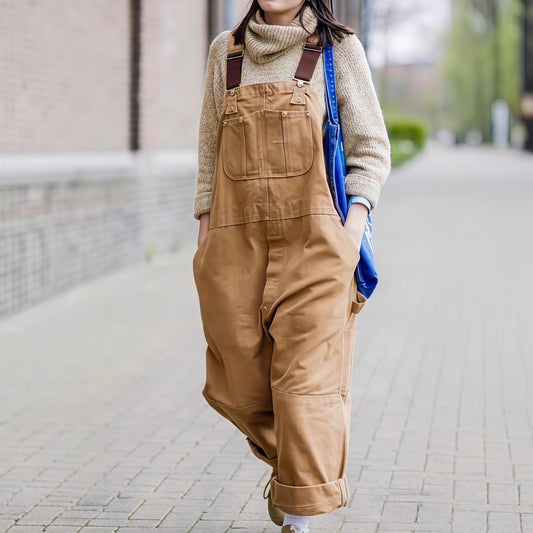 Carhartt Mens Overalls Loose Fit Big Size Denim Bib Overalls Workwear Style Unisex
