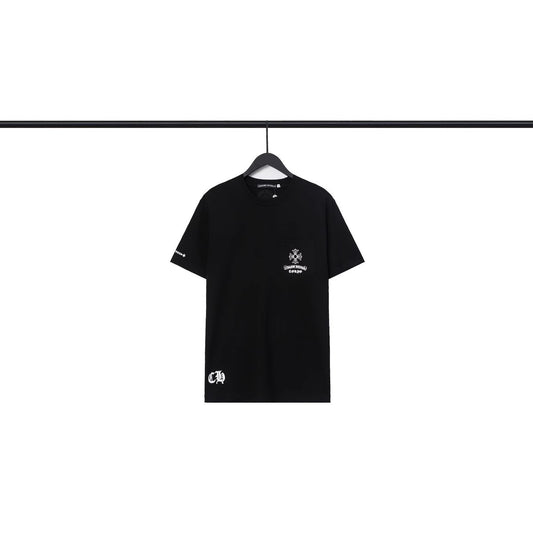 Chrome Hearts Scroll Cross Graphic Tee Collection Loose Fit Round Neck Short Sleeve Cotton T Shirt