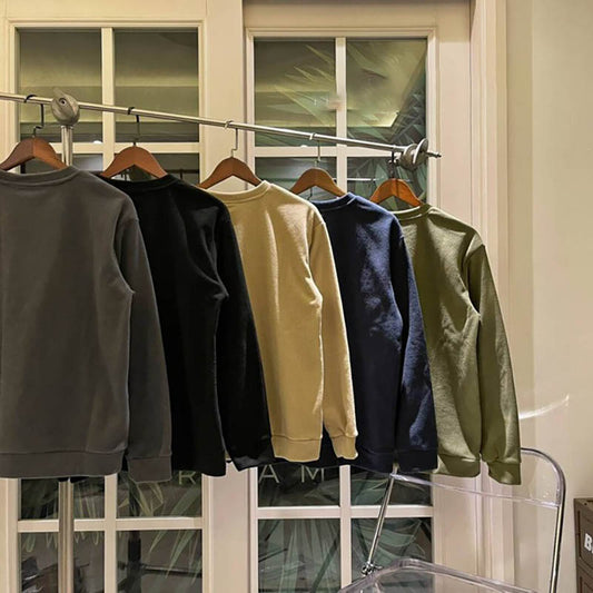 outdoor Men's R1 Air Crewneck Long Sleeves T-shirts Pocket Plush and Thickened Long Sleeves Shirts