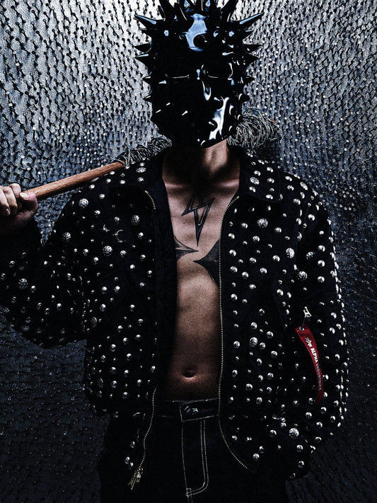 THUG CLUB X ALPHA CWU 45/P ALL OVER RIVET JACKET