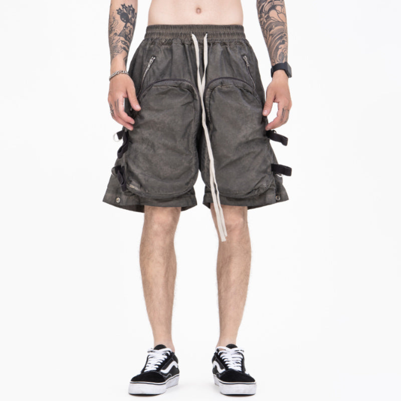Retro Tide High Arcade Multi-pocket Casual Men's Shorts