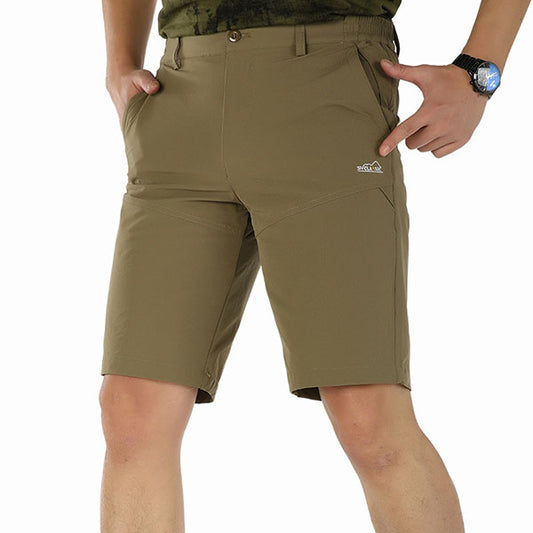 Outdoor Plus Size Solid Color Men's Shorts