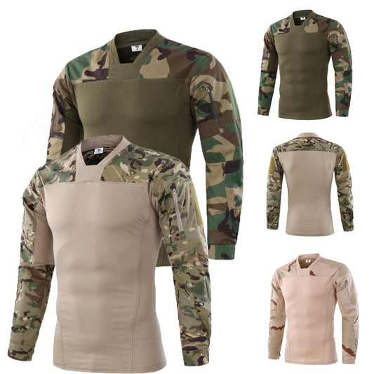 تي شيرت رجالي من القطن برقبة على شكل حرف V مرن ومقاوم للاهتراء