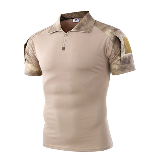 Camuflagem de camuflagem de estilo de estilo militar Camiseta masculina