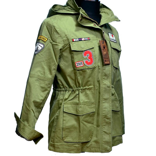 Outdoor Grass Green Men and Women Trench Coat