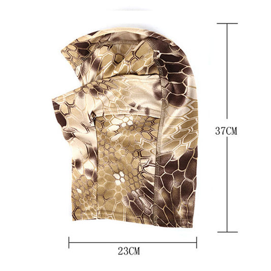 Outdoor Sun Protection Python Pattern Face Cover
