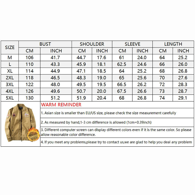 Casual Cotton Thick Flight Men's Jacket - KINGEOUS