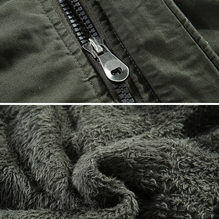 Neue einfache Baumwoll -Herrenjacke mit Kapuze mit Kapuze mit Kapuze