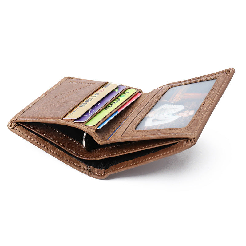Retro Leather Card Coin Men's Wallet