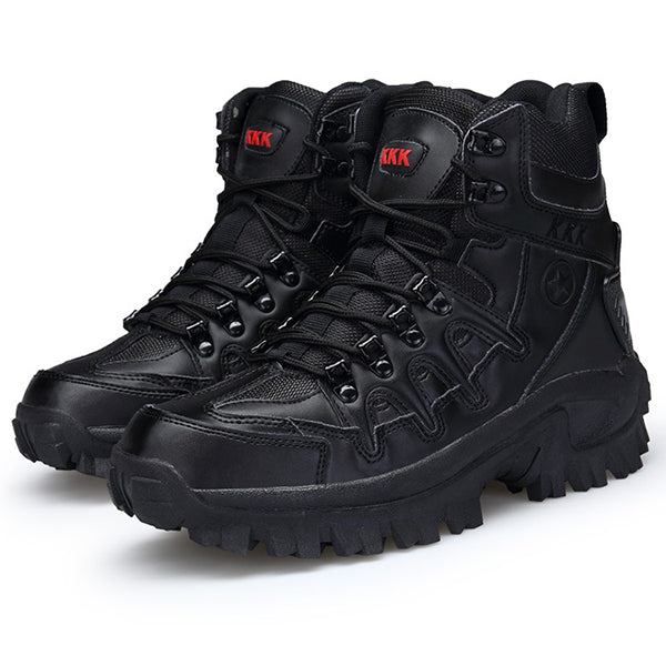 Side Zipper Design Hook&Loop High Top Boots