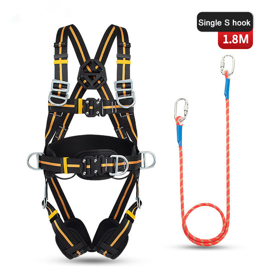Outdoor Safety Harness High-altitude Operation Anti-fall Double Hook Buffer Bag Full Set