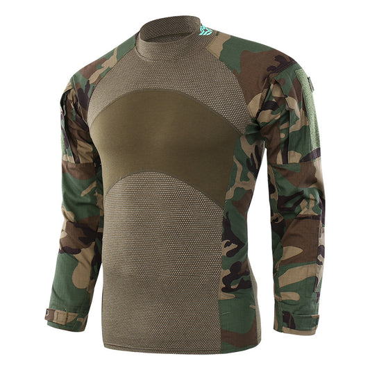 T-shirt masculin à collier militaire