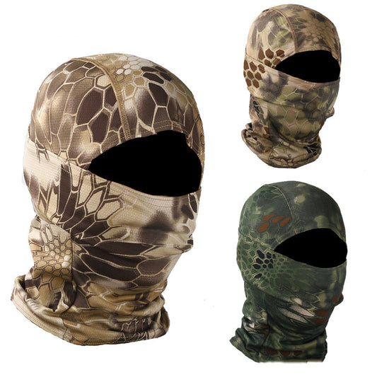 Outdoor Sun Protection Python Pattern Face Cover