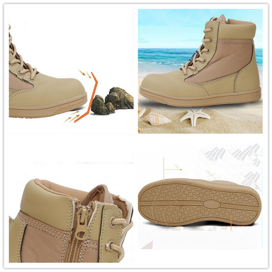 Child Military Style Non-Slip Hiking Tactical Combat Boots - KINGEOUS