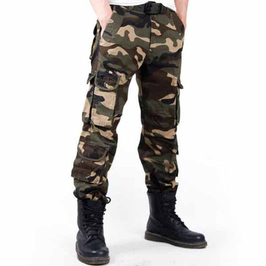Pantalones de hombres lavados de alto grado de camuflaje militar