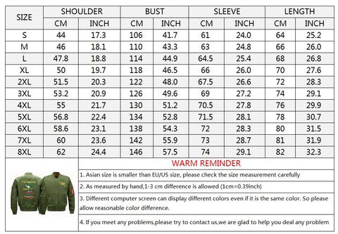 ماكس إلى 8XL سترة طيار رفيعة مطرزة بالمعركة