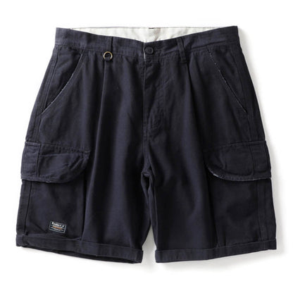 Casual Workwear Style Solid Color Cotton Men's Shorts
