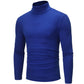 Solid Color High Collar All-match Long Sleeve Men's T-shirt