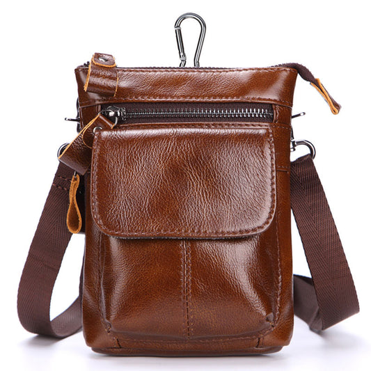 Casual Multi-Functional Leather Wallet Men's Waist Bag