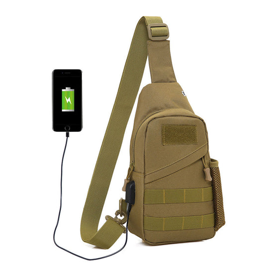 Outdoor Riding Shoulder Crossbody Bag(With USB Charging Plug)