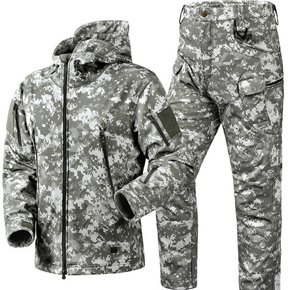 Camuflagem à prova de vento espessada espessada à prova d'água Tactical Jacket Trouser Suits