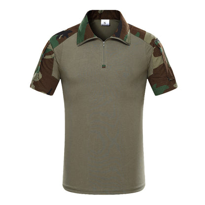 T-shirt de camiseta de combate G2 Treinamento de camuflagem de camiseta tática de manga curta