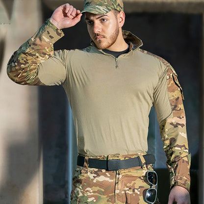 بدلة ضفدع كاكي G3 بدلة تكتيكية زي تدريب بأكمام طويلة